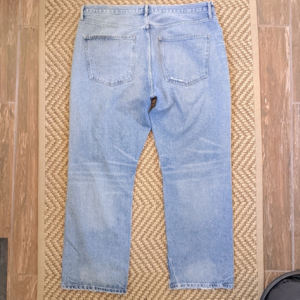 AGOLDE 90’s mid-rise light blue wash loose fit distressed - Picture 2 of 4